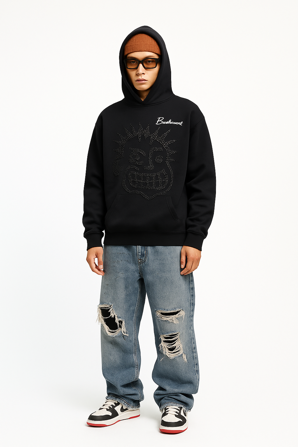 Blackout Rookie Face Hoodie