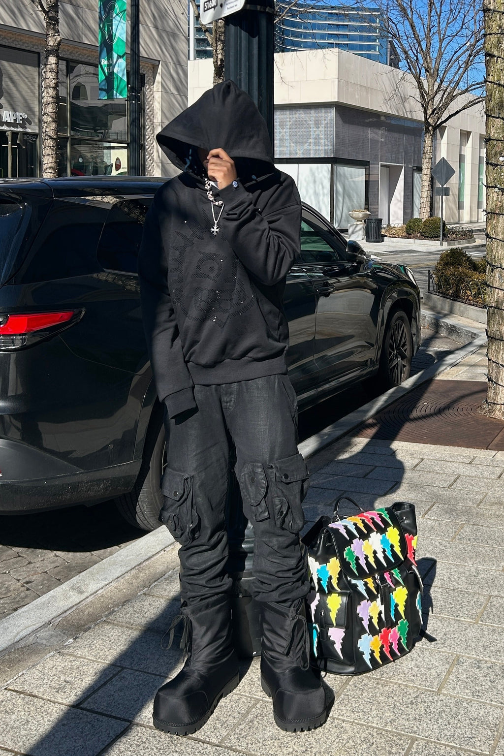 Blackout Rookie Face Hoodie