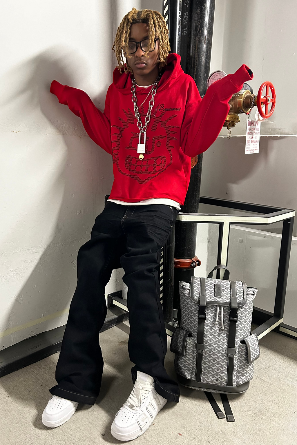 Blood Rookie Face Hoodie